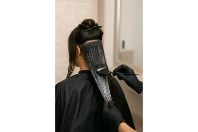 اجرای کراتین تراپی مو توسط متخصص زیبایی